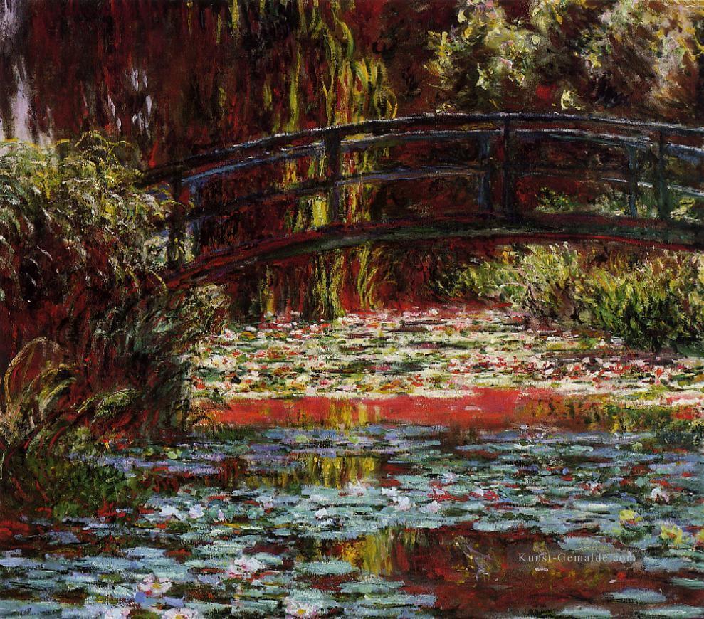 Die Brücke über den Seerosenteich Claude Monet impressionistische Blumen Ölgemälde